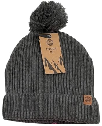 Six Peaks Unisex Pom Beanie, Soft Acrylic Winter Hat with Pom for Men and Women, Warm, Stretchable Design for Outdoor Activities