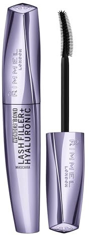 Rimmel Wonder'Bond Lash Filler + Hyaluronic, Mascara, 001 Black, hydratisierte und genährte Wimpern, sichtbar dichtere und dickere Wimpern, Hyaluronsäure, schmierfest, blättert nicht ab, 11 ml