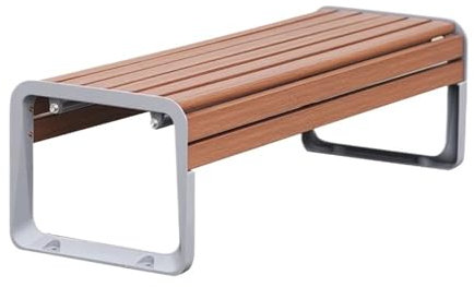 LICONG-2020 Gartenbank Park-Außenbank, WoodGarden-Freizeitsitzbank, mit Stuhlbeinen aus Aluminiumguss, ohne Rückenlehne, Freizeitsitzbank Gartenbank(L150xW50xH42 cm)