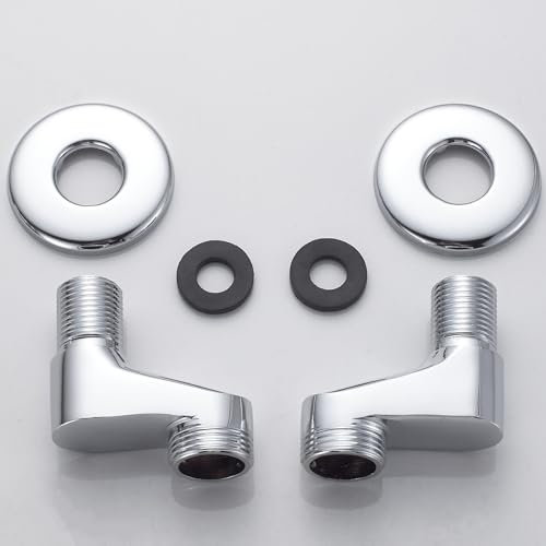 S-Anschluss Duscharmatur-Adapter Verstellbar Adapter, 1/2 auf 3/4,Standard Duschhahn Adapter, für Wandarmaturen 2 Stück Set S Anschluss Chrom