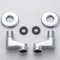 S-Anschluss Duscharmatur-Adapter Verstellbar Adapter, 1/2 auf 3/4,Standard Duschhahn Adapter, für Wandarmaturen 2 Stück Set S Anschluss Chrom