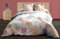 Le linge de Jules Parure Drap Plat + Drap-Housse 140x190 + 2 T - Pur Coton 57 Fils - Aquarel, Rose