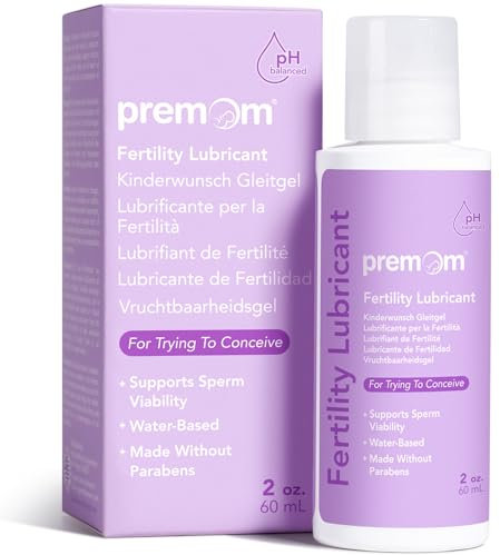 Premom Lubrifiant de Fertilité, Gel Lubrifiant de Fertilité Compatible avec les Spermatozoïdes, Formule à Base d’Eau, 60ml