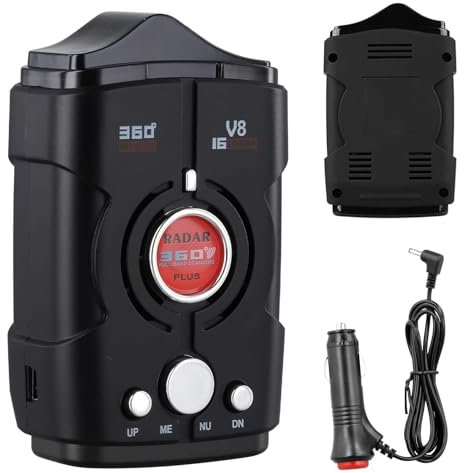 360° Radar Detector for Cars, Speed Camera Detectors, Car Radar Detector with 360° Real Time Voice Alerts, Quick Reaction, Enhanced Vehicle Safety