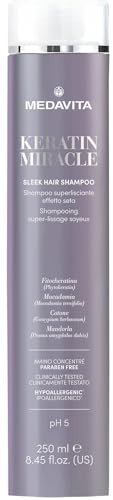 Medavita | Keratin Miracle Sleek Hair Shampoo 250 ml, Seideneffekt-Super-Glättungsshampoo, Made in Italy