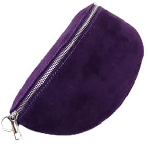 Ladies Girls Fashion Suede Effect Leather Bum/Waist Bag, Women's Sling Bag (Purple)