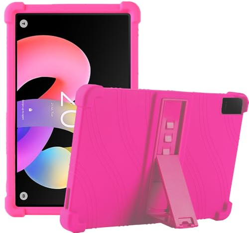 YKWXSC Custodia per TCL Tab 10L Gen 4 Tablet 10,1 Pollici, Tablet Custodia Silicone Antiurto Conchiglia Protettivo con supporto Copertina, Rosa