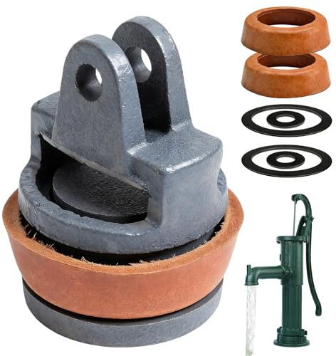 Piston pour Pompe à Bra de Type 75, Piston de Rechange avec Kit de Rondelle et Joint d Étanchéité Manchette, pour Pompe à Poignée Set Complet Pièces de Rechange pour Jardin Puits et Fontaine
