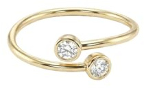 Suzan Gold Twinlight Ring 375 Echtgold – Offener Damenring mit zwei funkelnden Zirkonia