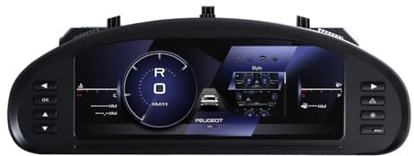 Cuadro de Instrumentos Digital de 10,25 Pulgadas Compatible con Peugeot 407 (2004-2010). Incluye velocímetro, Pantalla LCD y compatibilidad con iOS y CarPlay. Pantalla navegación Pantalla para Coche