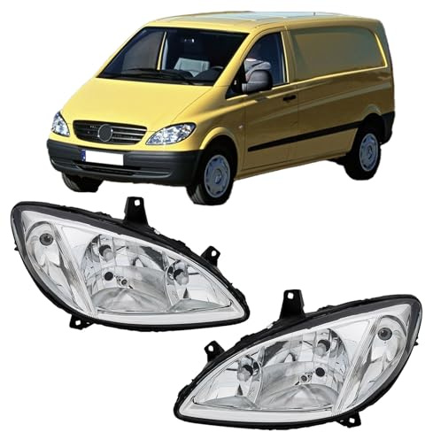Halogen Scheinwerfer Set für Mercedes-Benz Viano Vito W639 Vorfacelift Bj. 03-10