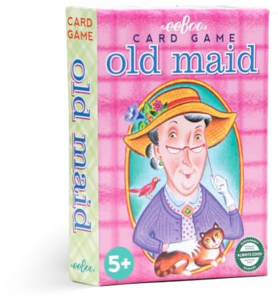 Eeboo Old Maid Playing Cards | A classic card game. Introduces occupations & vocabulary. Develops patience & concentration. Includes 50 laminated cards