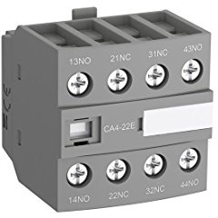 ABB CA4 Hilfskontakt 4-polig, 1 Öffner + 3 Schließer Frontmontage mit Schraubanschluss Anschluss 6 A, 600 Vdc, 690 Vac