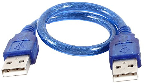 sourcing map 30cm 1Feet USB 2.0 Type A/A Male to Male Extension Cable Cord Blue