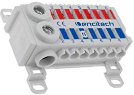 900-97-300150-59 Verbinder: Verteilerblock Wege: 2 Klemmen: 16 rot/blau B: 58m