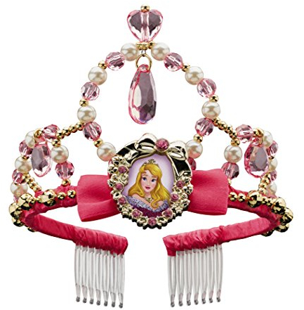 La Belle au Bois Dormant - Licence Officiel Disney - Diadème Aurore - Accessoire et Déguissement pour enfant Aurore- En complément du déguisement Aurore - Rose- Cadeau Magique - Dès 3 ans
