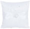 WINOMO Strass Braut Hochzeit Zeremonie Ringkissen Tasche Ring Bearer Kissen Kissen 10x10cm weiß