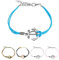 Treuheld Armband - Leder - Anker [04.] - blau (Anker: Silber)