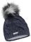 Damen Mütze Winter mit Fleece Innenfutter, Elegante Wollmütze Damen, Gefüttert mit Fell-Bommel, Hochwertige Damenmützen Winter für Stil und Wärme, Elegantes Design für Damen(685)(Graphite)