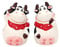 Dekohelden24 222509 Lot de 2 salières et poivrières en céramique 9,5 x 4,5 x 7,3 cm