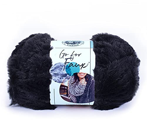 Lion Brand Yarn Company Pelote de fils à tricoter pour faux BL, panthère noire, taille unique