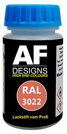 Alex Flittner Designs Lackstift RAL 3022 LACHSROT seidenmatt 50ml schnelltrocknend Acryl