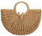 Straw Bag for Women Summer Handwoven Tote Bag Rattan Handbag Hollow Boho Style Clutch Purse for Beach Travel Daily Use (Khaki)