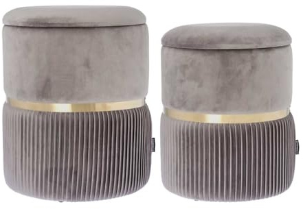 Riverdale Wohnmarke Aufbewarungshckr Julia 44cm grau - 2er-Set - Interieur & Dekoration