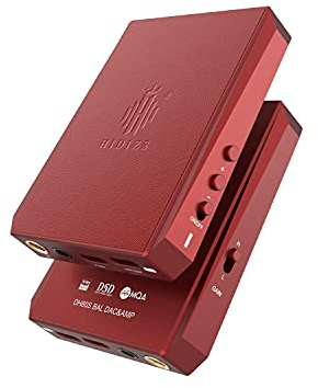 HIDIZS DH80S Tragbarer symmetrischer DAC und Verstärker, tragbarer DSD64/128-Audiodecodierungsverstärker, 4,4-mm-/3,5-mm-Anschlussausgang für Windows 10/Mac OS/iPad OS/Android/iOS-System