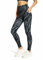 QUEENIEKE Sporthose Damen mit Taschen Hohem Bund Atmungsaktive Sportleggings für Laufen, Training Yogahose - 66 cm (Graues Zebramuster, 30-32)