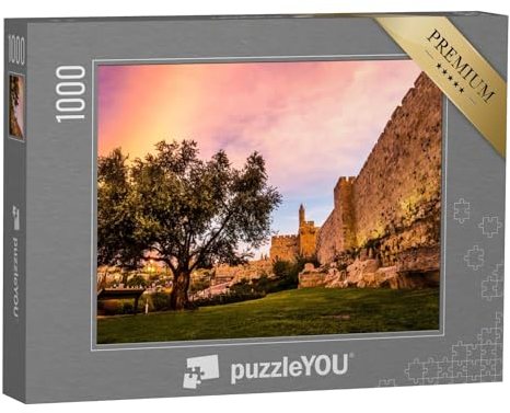 puzzleYOU: Puzzle 1000 Teile „Das Minarett des Davidsturms, Jerusalem, Irael“ – aus der Puzzle-Kollektion Israel