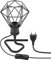 ledscom.de Tischlampe RETRA, Schalter, schwarz matt, E27 Fassung, Käfig-Schirm