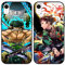 Eouine 2 Stück Handyhülle für Apple iPhone XR Hülle 6.1 Zoll Anime Jungs Kimetsu No Yaiba Hülle und Manga Zoro Hülle Matte Stoßfest TPU Silikon Schutzhülle für iPhone XR