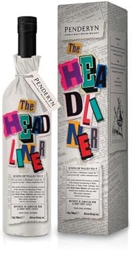 PENDERYN The Headliner - Single Malt Whisky - 46% Alcool - Origine : Pays de Galle - Bouteille 70 cl