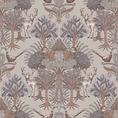 Design ID Wallpaper TP422302 Tapestry Nordic Deer Forest Taupe