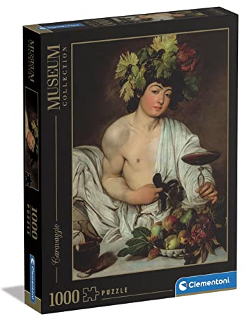 Clementoni - 39765 - Museum Collection - Caravaggio, Bacchus, Puzzle 1000 Teile Für Erwachsene Und Kinder 10 Jahren, Geschicklichkeitsspiel Für Die Ganze Familie