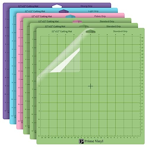 Prime Vinyl Schneidematten für Cricut – 6 Stück selbstklebende PVC-Schneidematten