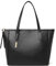 DORIS&JACKY Echtleder-Tragetasche Handtasche für Damen, Designer-Schultertasche mit Griff oben, Größe M, 1-schwarz, Large, Tragetasche aus Leder