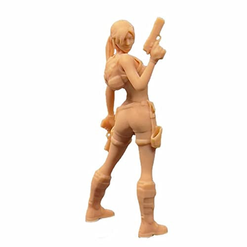 ZEDACAKAI 1/64 Figur Beauty Gun Battle Anime Garage Kit Modell Miniatur Szene GK Need To Be Colored By Yourself No3