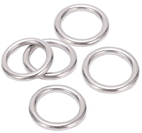 JTLB O Edelstahl 5 Stück 304 Edelstahl Runde O-Ringe Mehrzweck Nahtlos Geschweißter Metall-O-Ring Segeln Tauchen 5 X 25 Mm (5 * 25mm)