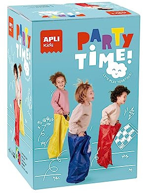 APLI Kids 19561 - Juego Carrera de Sacos, Juego de Equilibrio, Ideal para Jugar al Aire Libre y para Fiestas de cumpleaños