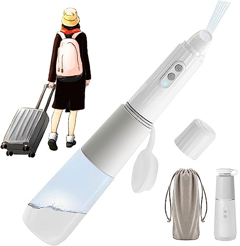 NURCIX Portable Travel Bidet Rechargeable Handheld Personal Bidet Sprayer with 270ml Bottle, 2 Water Pressure Personal Cleaner IPX7 Waterproof BPA-FREE white