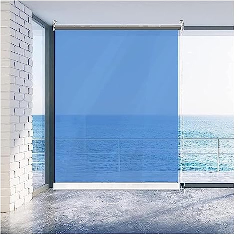 Rollo Verdunklungsrollo Einweg-Perspektive Rollläden, 24 40 55 87 103 118 Zoll Lang Blauer Sichtschutz Rollos/ Anti UV Einweg-Spiegel Sonnenblockierender Vorhang, Für Küche Büro ( Size : 155cm x 300cm