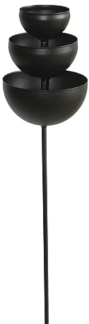 Bornhöft Regenfänger Gartenstecker Insektentränke Metall Gartendeko Tränke Pulverbeschichtet Beetstecker Topfstecker 110cm