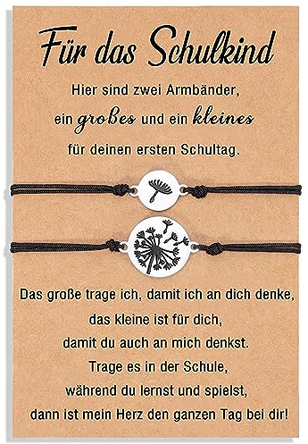 Mutter Tochter Armband Set mit Geschenkkarten, Mutter Tochter Geschenk, Tochter Geschenke von Mama, Armbänder für Mädchen Kinder Frauen Schmuck Geburtstag Weihnachten (Schwarz-1)