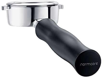 Normcore 58mm Bottomless Portafilter for La Marzocco GS3 and Linea Mini with 2 Cup Filter Basket, Aluminium Handle