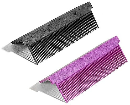 Tyatocepy Damen-DIY-Kämme-Zubehör, Passend zum Glätten Von Glätteisen, für Den Professionellen oder Privaten Gebrauch, Kompaktes Haarwerkzeug, Schwarz + Lila