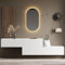 Planetmöbel Flur Möbel Garderobe 2X 160cm weiß, Wandpaneel 50cm Gold Eiche/Anthrazit mit Spiegel 50cm (ohne LED), Wandgarderobe 32,5H x 160B x 37,8T cm