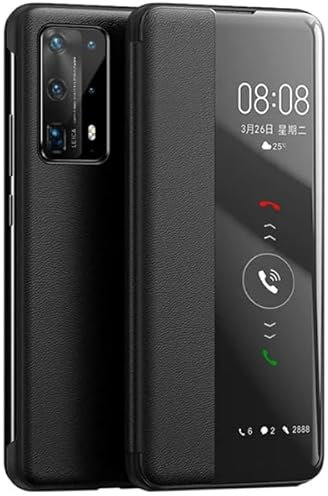 Gift4Me Funda IntelligentView Compatible con Movil Huawei P40 Lite 5G Negro
