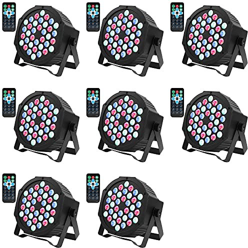 36 LED Par Spotlight Stage Light RGB DMX512 with Remote Control for Stage DJ Party Show Bar Halloween Christmas
